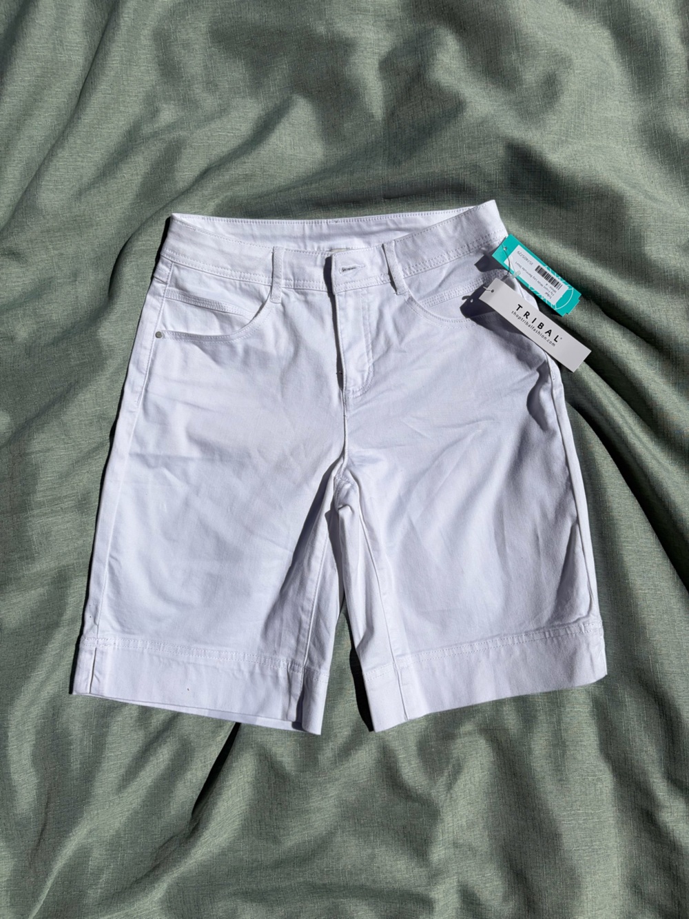 Tribal women’s  White Flat-Front Shorts